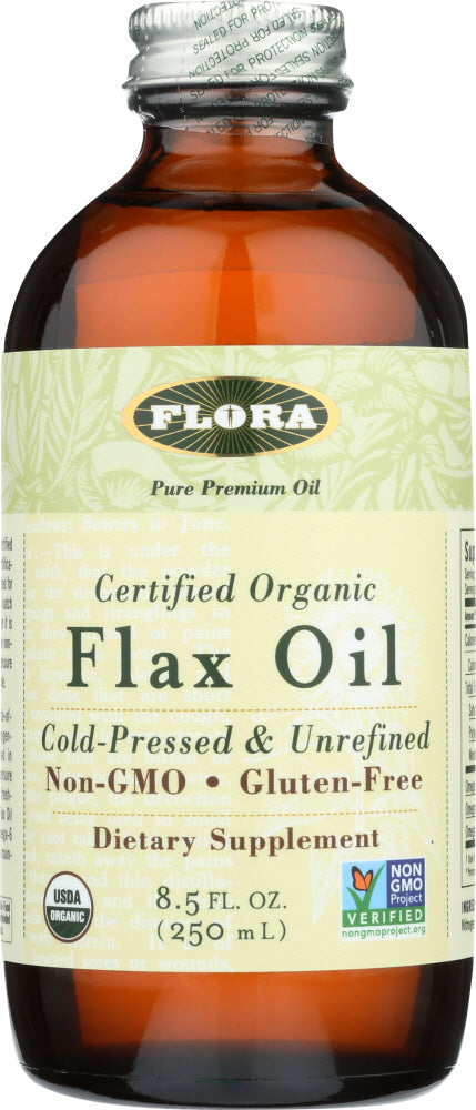 Flora Health: Organic Flax Oil, 8.5 Oz