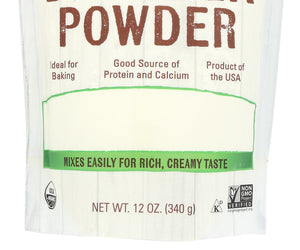 Now: Organic Non Fat Dry Milk Powder, 12 Oz