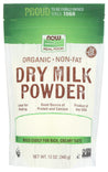 Now: Organic Non Fat Dry Milk Powder, 12 Oz