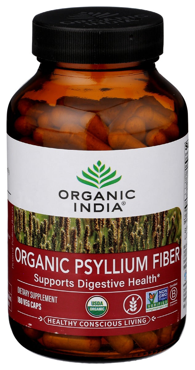 Organic India: Organic Psyllium Fiber, 180 Vc