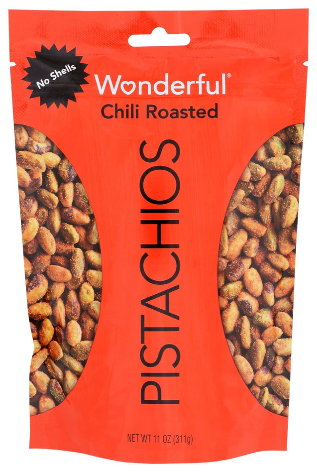 Wonderful Pistachios: Chili Roasted No Shells, 11 Oz