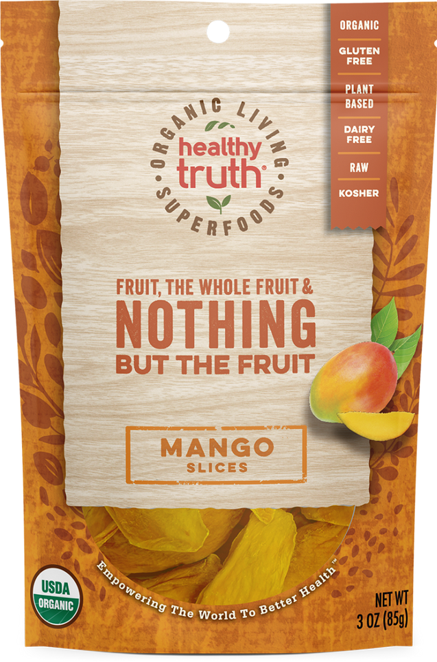 Organic Living Superfoods: Mango Dried Slices, 3 Oz