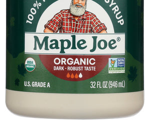 Maple Joe: Organic Dark Maple Syrup, 32 Fo