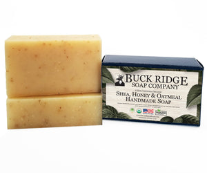Shea, Honey and Oatmeal Handmade Soap - USDA Certified Organic