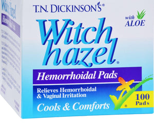 Dickinson Brands Hemorrhoidal Pads - 100 Pads - RubertOrganics