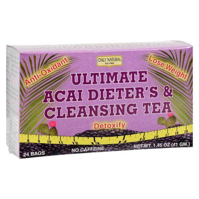 Only Natural Ultimate Acai Dieter's And Cleansing Tea - 24 Tea Bags - RubertOrganics