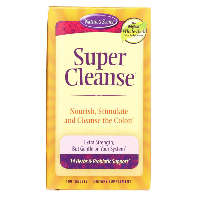 Nature's Secret Super Cleanse - 100 Tablets - RubertOrganics