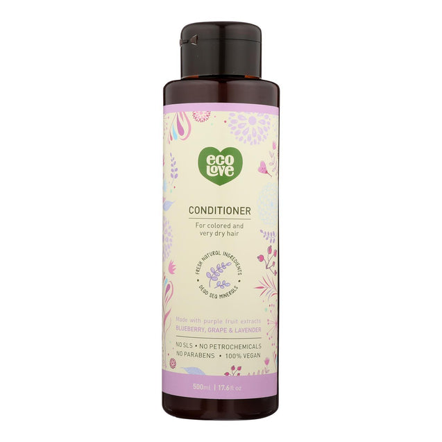 Ecolove Conditioner - Purple Fruit Conditioner For Colored And Very Dry Hair - Case Of 1 - 17.6 Fl Oz. - RubertOrganics