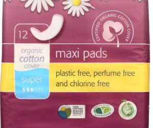 NATRACARE: SUPER NATURAL MAXI PADS, 12 PC - RubertOrganics