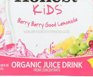 HONEST: KIDS ORGANIC JUICE DRINK BERRY BERRY GOOD LEMONADE, GLUTEN FREE, NON GMO, 8 COUNT, 54 OZ - RubertOrganics