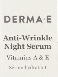 DERMA E: ANTI-WRINKLE NIGHT SERUM WITH VITAMIN A, 2 OZ - RubertOrganics
