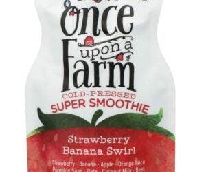 ONCE UPON A FARM: STRAWBERRY BANANA SWIRL SUPER SMOOTHIE, 4 OZ - RubertOrganics