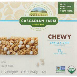 CASCADIAN FARM ORGANIC: CHEWY VANILLA CHIP GRANOLA BAR, 7.4 OZ - RubertOrganics