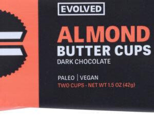 EVOLVED: ORGANIC DARK CHOCOLATE ALMOND BUTTER CUPS, 1.5 OZ - RubertOrganics
