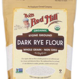 BOB’S RED MILL: ORGANIC DARK RYE FLOUR, 20 OZ - RubertOrganics