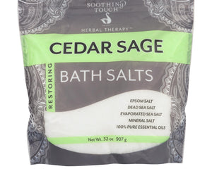 Soothing Touch Bath Salts - Cedar Sage - 32 Oz