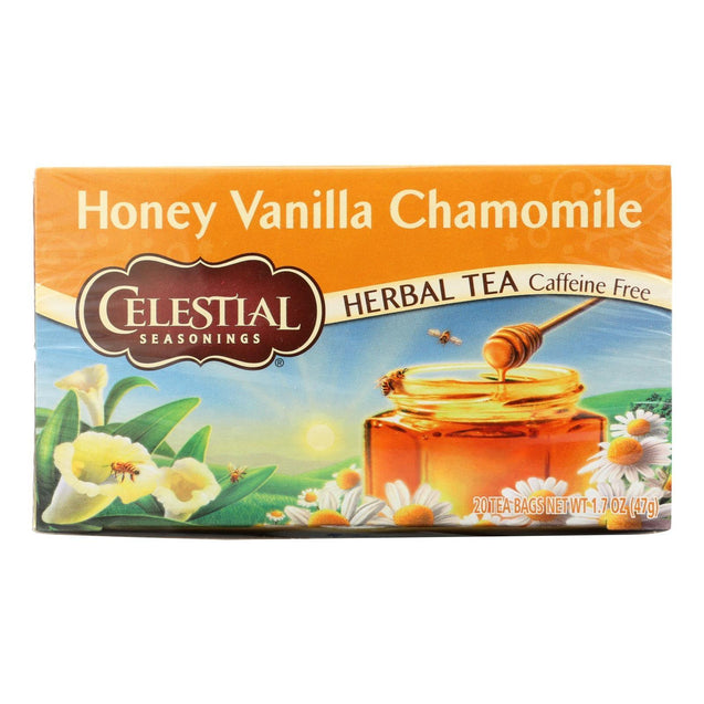 Celestial Seasonings Herbal Tea - Caffeine Free - Honey Vanilla Chamomile - 20 Bags - RubertOrganics