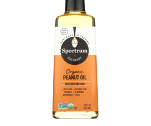 Spectrum Naturals High Heat Refined Organic Peanut Oil - Case Of 12 - 16 Fl Oz.