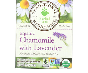 Traditional Medicinals Organic Chamomile With Lavender Herbal Tea - 16 Tea Bags