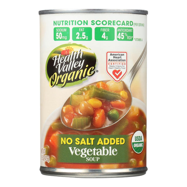 Health Valley Organic Soup - Vegetable No Salt Added - Case Of 12 - 15 Oz. - RubertOrganics