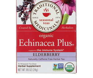 Traditional Medicinals Organic Echinacea Elder Herbal Tea - 16 Tea Bags