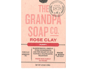 Grandpa Soap Soap - Rose Clay - 4.25 Oz - RubertOrganics