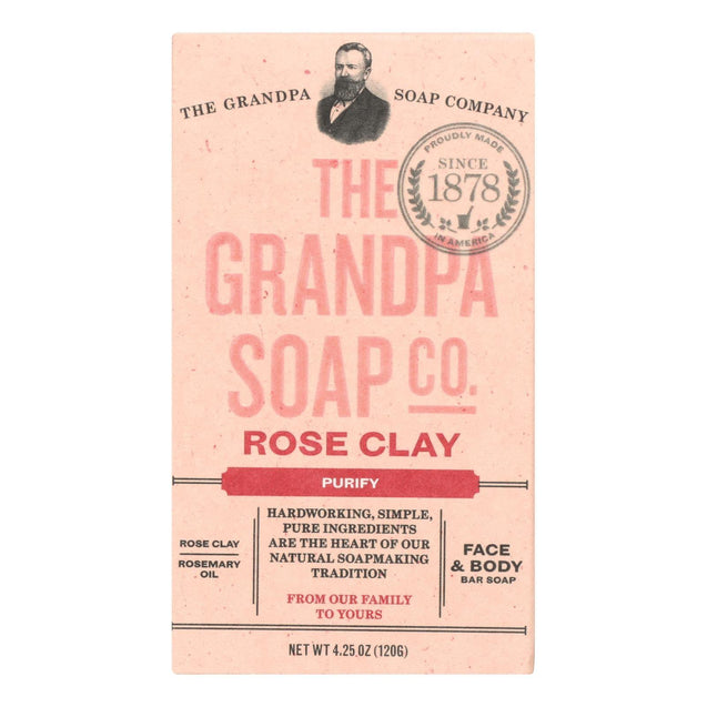 Grandpa Soap Soap - Rose Clay - 4.25 Oz - RubertOrganics