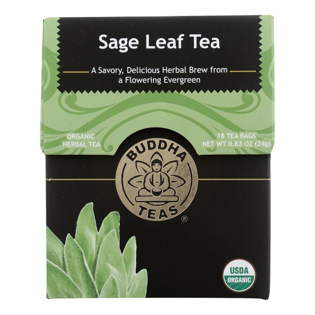 Buddha Teas - Organic Tea - Sage Leaf - Case Of 6 - 18 Count - RubertOrganics