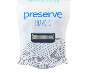 Preserve Shave 5 Replacement Blades - 4 Ct- 6 Packs - RubertOrganics