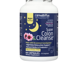 Health Plus - Super Colon Cleanse Night Formula - 90 Capsules - RubertOrganics
