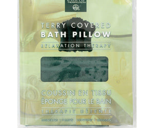 Earth Therapeutics Terry Covered Bath Pillow Dark Green - 1 Pillow - RubertOrganics