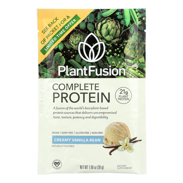 Plantfusion - Complete Protein - Vanilla Packets - Case Of 12 - 30 Grams - RubertOrganics