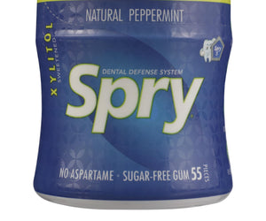Spry Xylitol Gum - Stronger Longer Peppermint - Case Of 6 - 55 Count