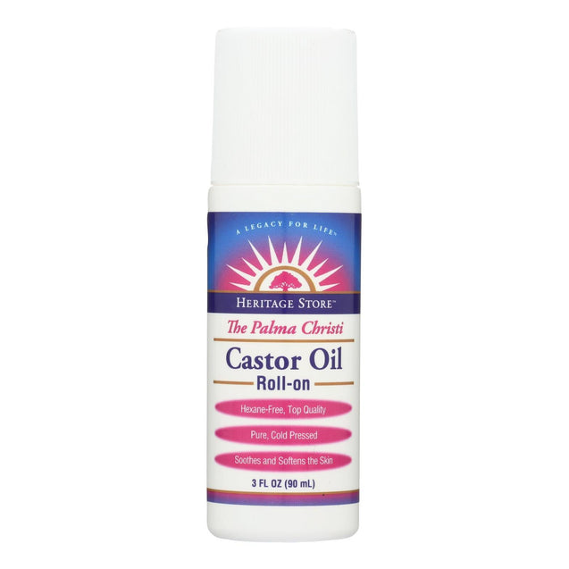 Heritage Products The Palma Christi Castor Oil Roll-on - 3 Fl Oz - RubertOrganics