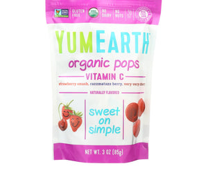 Yummy Earth Organic Vitamin C Pops - 3 Oz - Case Of 6
