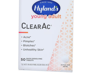 Hylands Homeopathic - Clearac Tablets Yng Adult - 1 Each-50 Tab - RubertOrganics