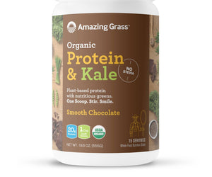 Amazing Grass Organic Protein And Kale Powder - Smooth Chocolate - 19.6 Oz - RubertOrganics