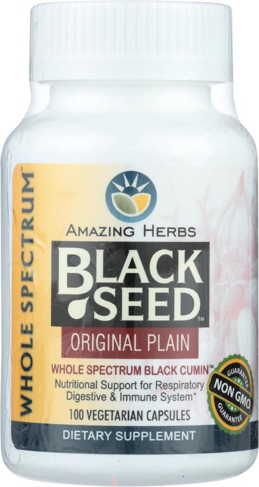 AMAZING HERBS: BLACK SEED ORIGINAL PLAIN, 100 CP - RubertOrganics