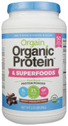ORGAIN: ORGANIC PROTEIN & SUPERFOODS CREAMY CHOCOLATE FUDGE POWDER, 2.02 LB - RubertOrganics