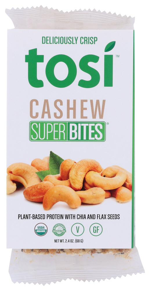 TOSI: ORGANIC CASHEW SUPER BITES, 2.40 OZ