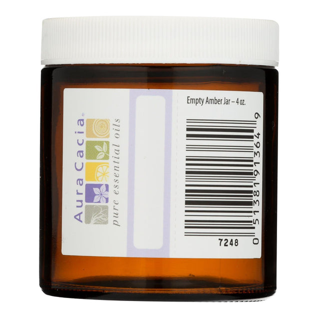 Aura Cacia - Bottle - Glass - Amber - Wide Mouth With Writable Label - 4 Oz - RubertOrganics