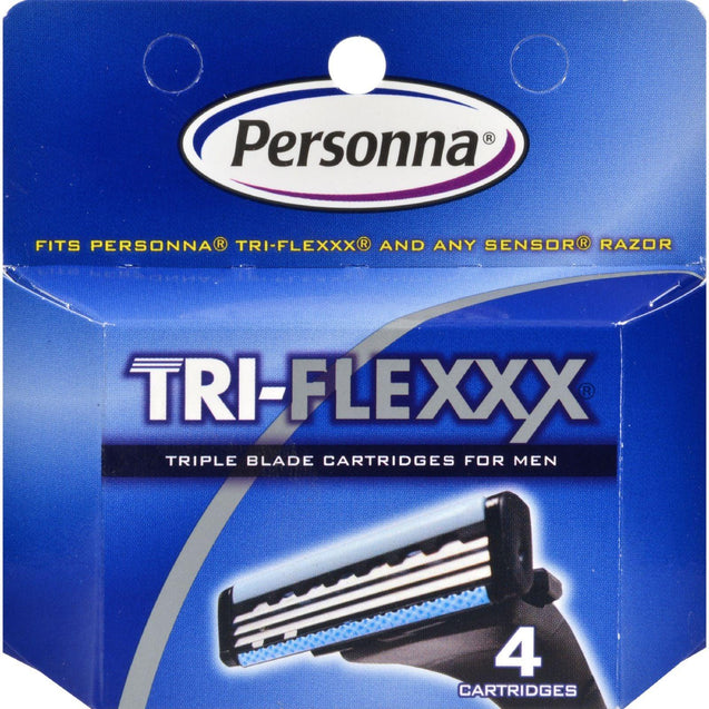 Personna Tri-flexxx Razor System For Men Cartridge Refill - 4 Cartridges - RubertOrganics