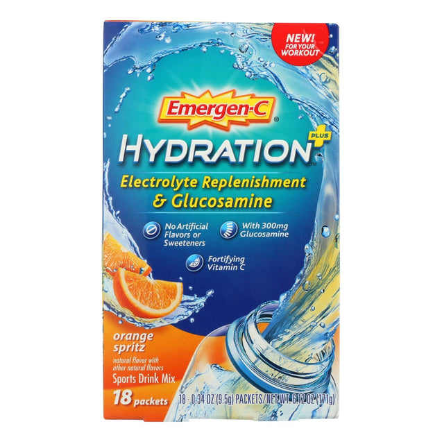 Emergen-c Electrolyte Replenishment & Glucosamine Sports Drink Mix - 1 Each - 18 Pkt - RubertOrganics