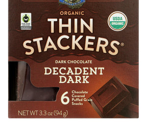 Lundberg Family Farms - Stackers Dark Chocolate - Case Of 6 - 3.3 Oz - RubertOrganics