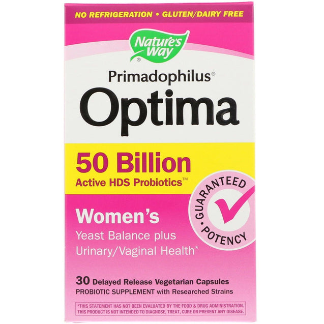 Nature's Way Primadophilus Optima - Womens - 50 Billion - 30 Vegetarian Capsules - RubertOrganics