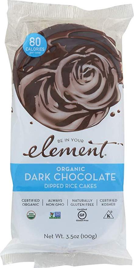 Element Organic Dipped Rice Cakes - Milk Chocolate - Case Of 6 - 3.5 Oz - RubertOrganics