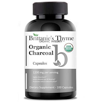 Brittanie's Thyme - Organic Charcoal Capsules - 100 Capsules - RubertOrganics