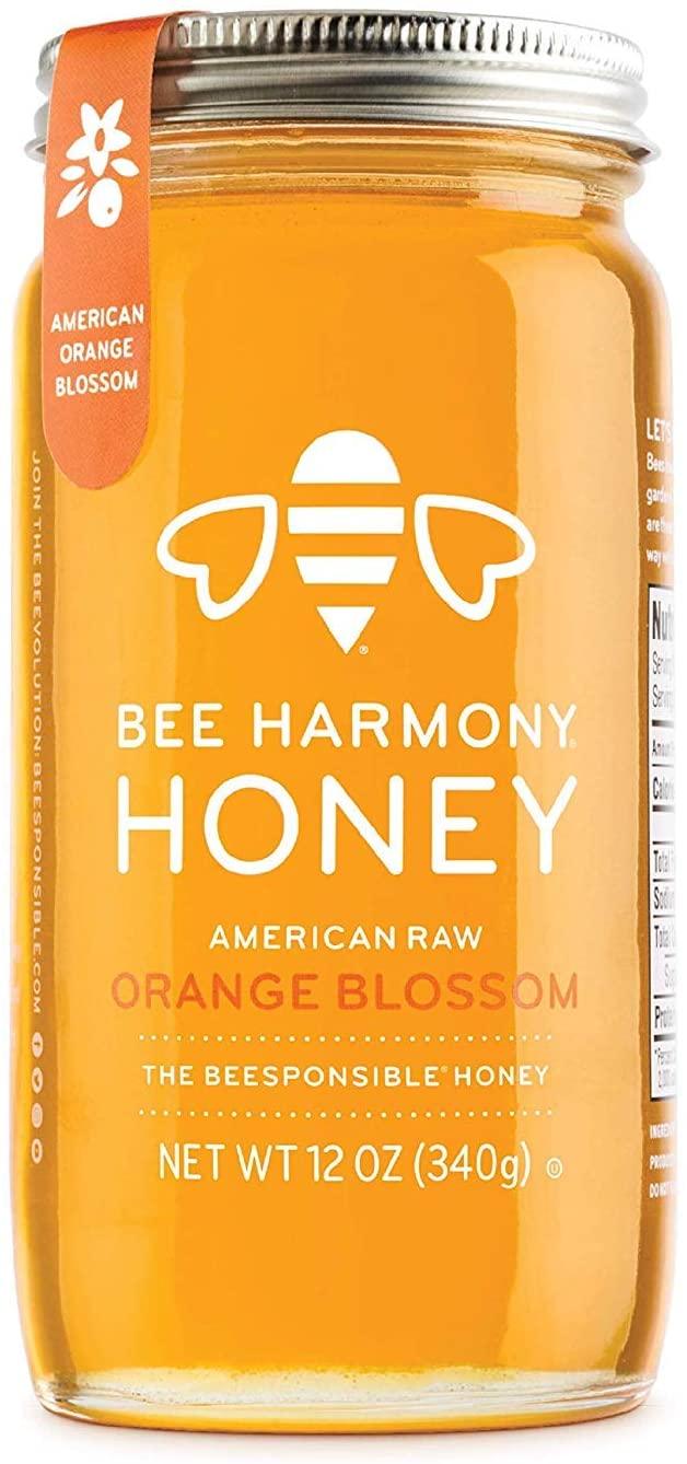 Bee Harmony - Honey - American Raw Orange Blossom - Case Of 6-12 Oz. - RubertOrganics