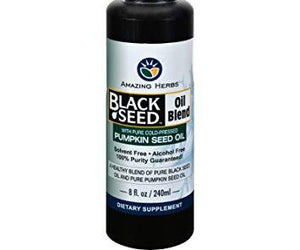 Amazing Herbs Black Seed Oil Blend - Styrian Pumpkin Seed - 8 Oz - RubertOrganics