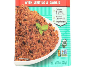 Ancient Harvest Organic Quinoa - With Chickpeas &amp; Garlic - Case Of 12 - 8 Oz - RubertOrganics